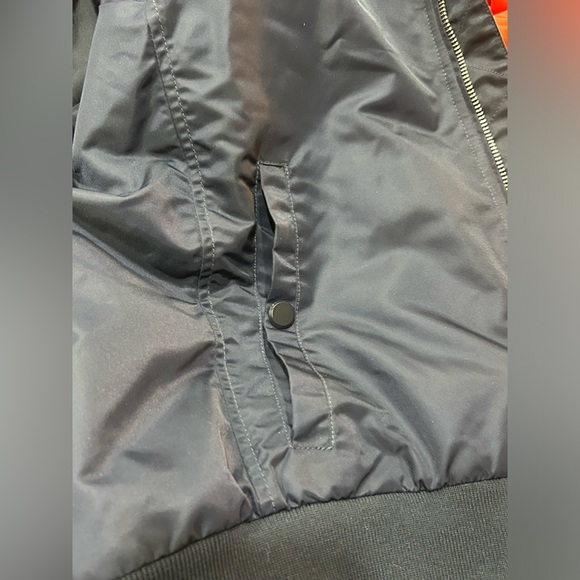 Men's Calvin Klein Navy Classic Nylon Bomber Jacket Size Small - Picture 7 of 15